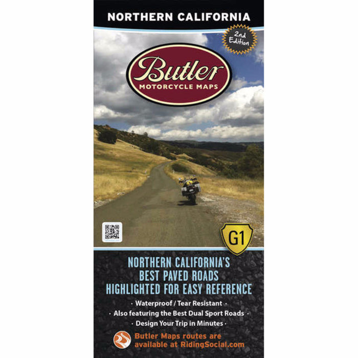 Butler Motorcycle Maps Northern California G1 Map