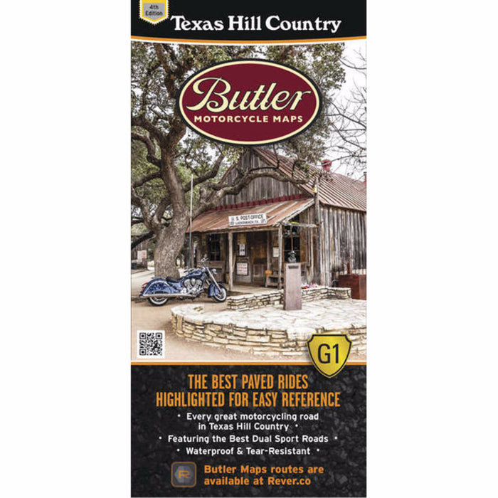 Butler Motorcycle Maps Texas Hill Country G1 Map
